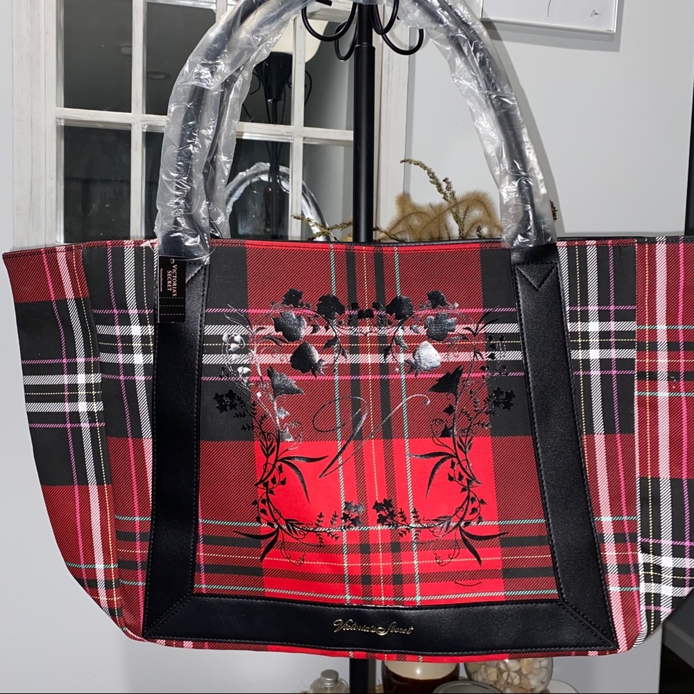 Victoria Secret Limited Red Black Tote Handbag